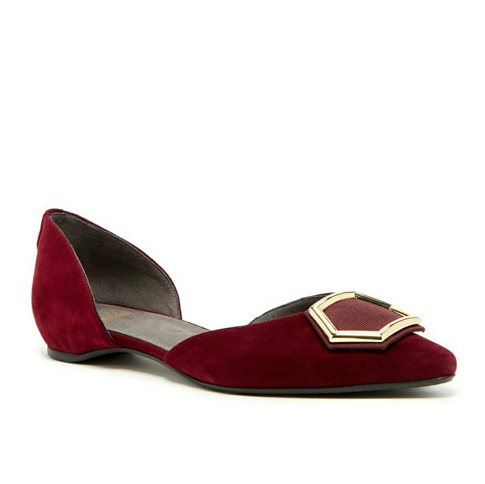 Stuart Weitzman Hexus Maroon Pointed Flats - image 1